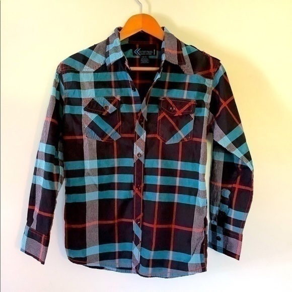 Street Rules Long Sleeve Button Down Size Large Plaid - Picture 5 of 5